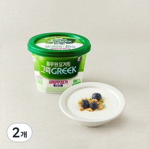 풀무원다논 그릭 설탕무첨가 플레인 요거트, 400g, 2개