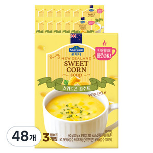 폰타나 뉴질랜드 스위트콘 컵수프, 60g, 48개