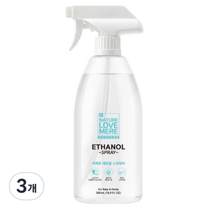 네이쳐러브메레 퍼펙트 에탄올 스프레이, 3개, 500ml