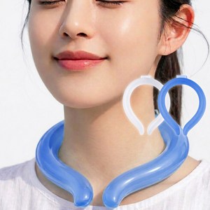 쿨아머 심리스 아이스 쿨링 대용량 넥쿨러 2종 세트, 화이트, 블루, 1세트 골드박스 특가