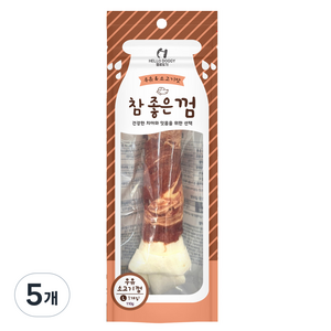 헬로도기 강아지 참좋은껌 대형, 우유소고기껌, 5개, 110g