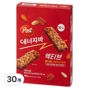 포스트 에너지바 액티브, 45g, 30개