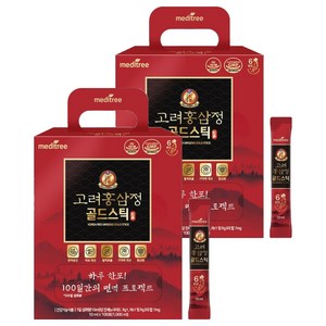 메디트리 고려 홍삼정 골드 스틱 100p, 2개, 1L