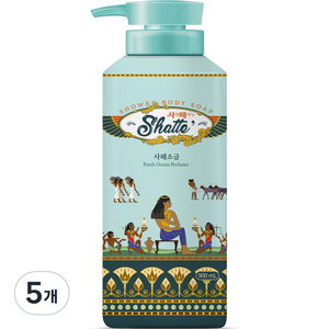 샤워때비누 사해소금 바디워시, 없음, 900ml, 5개