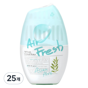 에어후레쉬 크리스탈워터 실내용 방향제, 400ml, 25개, 아시안허브향
