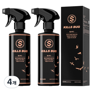 더클래스 킬스버그 노터치 벌레 제거 다목적 세정제, 500ml, 4개