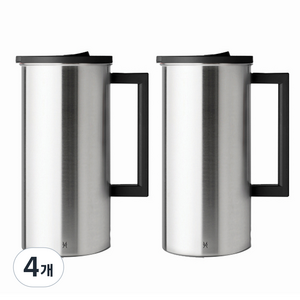JVR 스테인리스 물병, 블랙, 1.6L, 4개