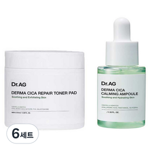 닥터에이지 더마 시카 리페어 토너 패드 60p + 시카 앰플 30ml, 6세트