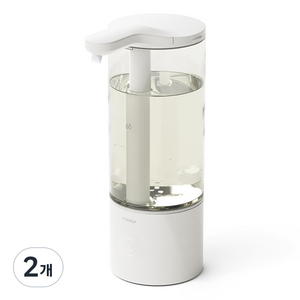 무아스 대용량 클리어 젤타입 자동 디스펜서 500ml, 화이트, 2개