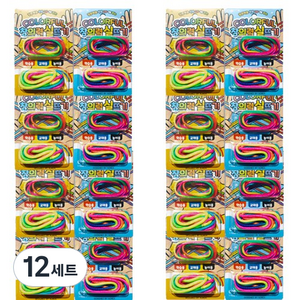 컬러풀 창의력 실뜨기 4종, 혼합색상, 12세트