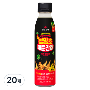몽고간장 청양초 매운간장 아주매운맛, 330g, 20개