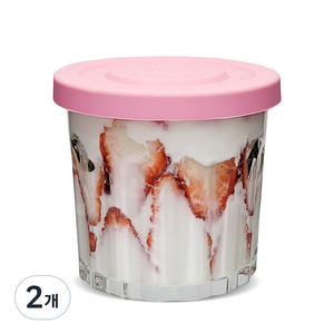 미르코리아 헥사 텀블자 유리병 핑크, 400ml, 2개