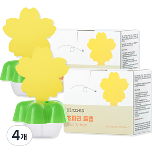 룸디 초파리 트랩 유인제 세트, 4개, 1세트