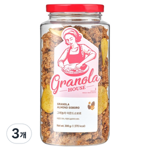 그래놀라하우스 아몬드소보로, 300g, 3개
