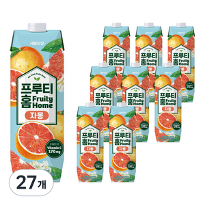서울우유 프루티홈 자몽, 27개, 1L