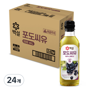 백설 포도씨유, 500ml, 24개