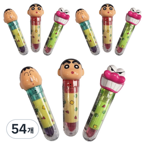 짱구 립스틱 캔디 랜덤발송, 5g, 54개, 혼합맛(딸기/포도)