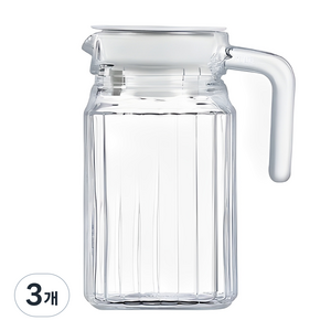 루미낙 콰드로 유리물병, 클리어, 500ml, 3개