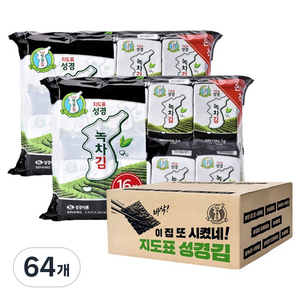 지도표성경 녹차 식탁김, 80g, 4개