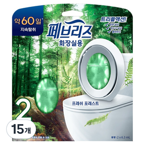페브리즈 화장실용 비치형 프레쉬 포레스트 본품, 12.6ml, 15개