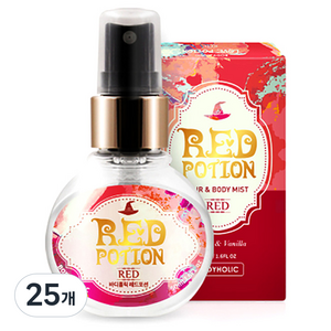 바디홀릭 바디미스트 레드포션, 50ml, 25개
