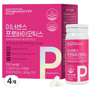 동국제약 이너센스 프로바이오틱스 질유래 유산균, 4개, 30정