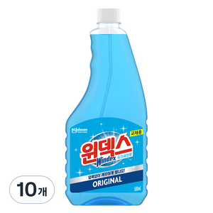 윈덱스 스프레이 유리세정제 리필, 500ml, 10개