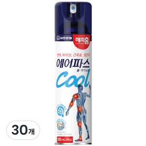해피홈 에어파스 쿨 에어로솔 300ml, 1개입, 30개