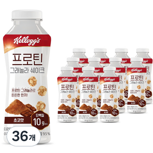켈로그 프로틴 그래놀라 쉐이크 초코맛, 50g, 36개