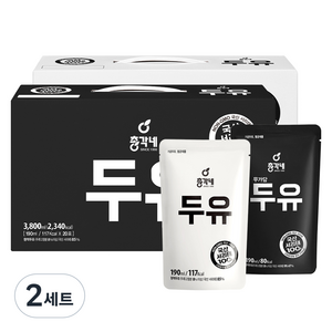 총각네 두유 20p + 무가당 두유 20p, 190ml, 2세트