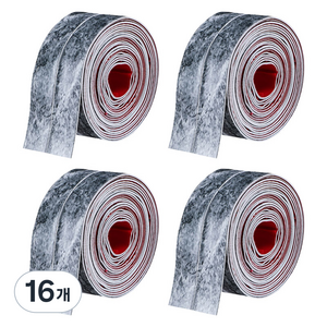 요롬코롬 틈새차단 방수 테이프 3.8cm x 3.2M 검은돌, 16개