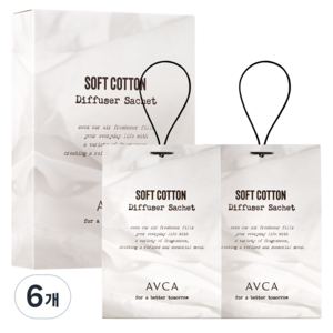 아브카 시그니처 퍼퓸 디퓨저 샤쉐 차량용 20g 2p, 소프트 코튼, 6개
