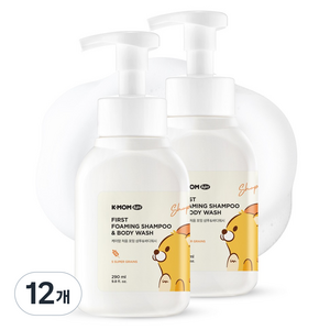 케이맘 처음 포밍 샴푸 앤 바디워시, 12개, 290ml