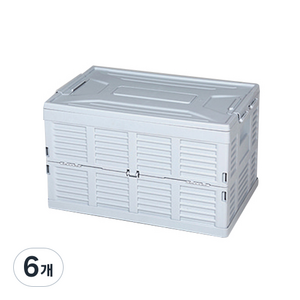 마켓비 KONTINO 폴딩박스 68L, 라이트그레이, 6개