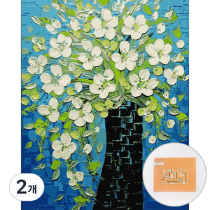 아트조이 DIY 명화 그리기 세트 40 x 50 cm 세로형, 굴뚝 속 피어난 꽃, 2개