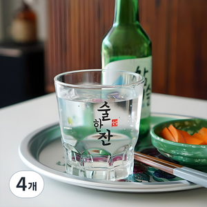 알럽하우스 대형 한방울 왕 소주잔, 술한잔, 4개