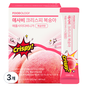 푸드올로지 초모 애사비 크리스피 복숭아맛, 20회분, 3개