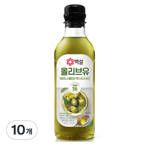 백설 엑스트라버진 압착 올리브유, 500ml, 10개