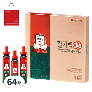 정관장 정품 활기력 JOY + 쇼핑백, 20ml, 64개