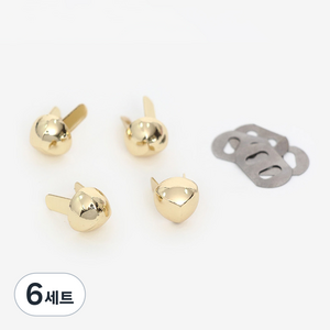 해피베어스 모던 시크 가방발 세트 12mm 4p, 앤틱골드, 6세트