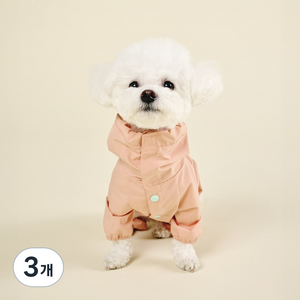 울리 강아지 올인원 레인코트, 피치, 3개