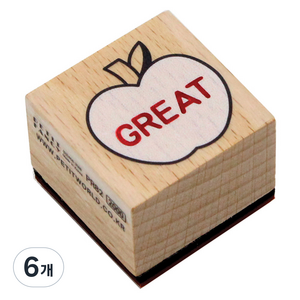 쁘띠팬시 스탬프 펄포인트, PR82 사과(Great), 6개