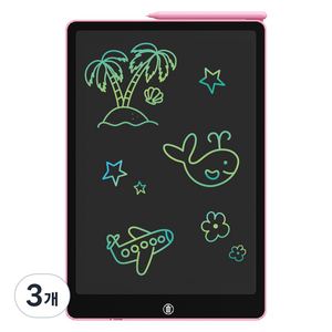 야야 대화면 LCD 드로잉 패드, 핑크, 3개