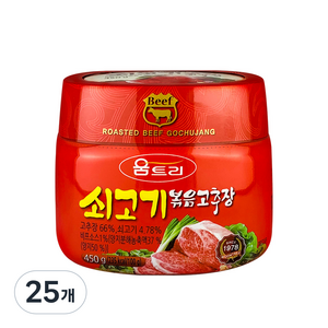 움트리 쇠고기 볶음고추장, 25개, 450g