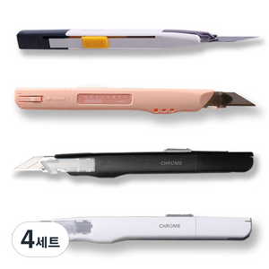 아날로그 30도 크롬커터 4종 세트, 오리지날 + 핑크 + 화이트 + 블랙, 4세트
