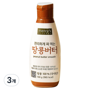머시스키친 짜 먹는 땅콩버터, 3개, 160g