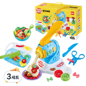 마이리틀타이거 타이거 도우 파스타 셰프 유아용 클레이, 혼합색상, 1.2kg, 3세트