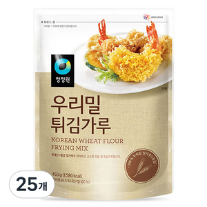 청정원 우리밀 튀김가루, 450g, 25개