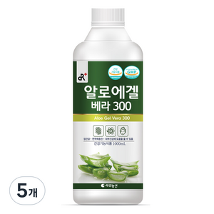 두리농산 알로에겔 베라 300, 1L, 5개
