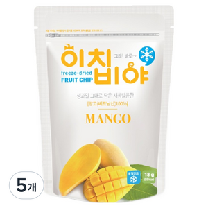 이치비야 동결건조 과일칩 망고, 18g, 5개